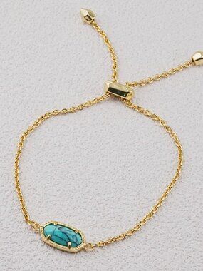 Kendra Scott Oval Blue Cracked Turquoise Bracelet